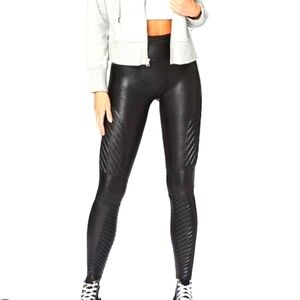 Spanx moto faux-leather leggings